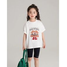 女童t恤夏季2026年新款儿童卡通图案女大童夏装可爱时尚半袖上衣