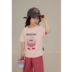 女童短袖圆领t恤2026年夏季新洋气卡通立体百搭时尚大童半袖上衣