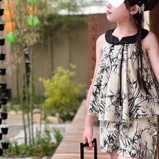 批发女童新中式<b class='q'>套装</b>夏季2026新款儿童时髦国风洋气夏装<b class='q'>休闲</b>短裤两件套