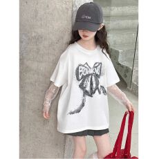 批发蕾丝拼接洋气<b class='q'>女童</b>202<b class='q'>6</b>年夏季新款女大童装<b class='q'>长袖</b>时尚穿搭<b class='q'>t</b><b class='q'>恤</b>女上衣