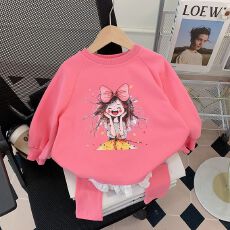 批发女童春装套装2026新款洋气童装<b class='q'>儿童</b>时髦春秋宝宝卫衣打底裤两件套