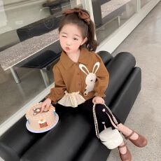 批发<b class='q'>女</b><b class='q'>童</b><b class='q'>套装</b><b class='q'>2026</b>年春新款韩版兔子喇叭裤时髦<b class='q'>网红</b>别致宝宝休闲两件套