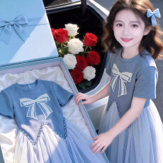 批发<b class='q'>女童</b>夏<b class='q'>季</b>裙子2026新款超好看的中大童女孩夏天薄款儿童网纱<b class='q'>连衣裙</b>