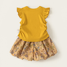 批发【40支酷丝爽棉1*1罗纹】女童2026夏季新款套装女宝漂亮衣服短裤