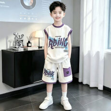 批发【索罗娜】男<b class='q'>童</b><b class='q'>夏装</b>无<b class='q'>袖套装</b>儿<b class='q'>童</b>装2026新款夏季<b class='q'>大</b><b class='q'>童</b>速干背心夏款