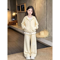 批发曼巴棉 漂亮套装初中生韩系穿搭儿童衣服2026新款小女孩休闲秋装