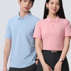 跨境外贸出口专供-TEMU/希音男女舒适亲肤上衣可定制logo翻领短袖