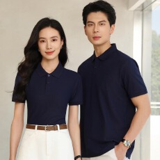 跨境外贸出口专供-TEMU/希音短袖翻领舒适透气上衣餐饮奶茶工作服