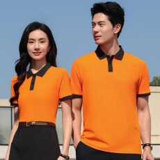 跨境外贸出口专供-TEMU/希音舒适亲肤上衣短袖翻领可定制logo上衣