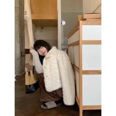 批发有货！韩系气质翻领毛绒舒适显瘦短外套