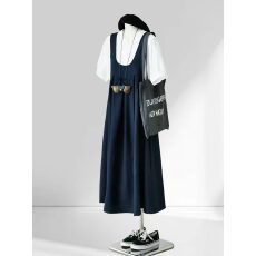 批发牛仔<b class='q'>背带</b>连衣裙女   夏季新款设计感减龄超火松弛感无袖背心长裙