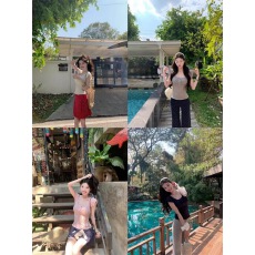 批发来财小马 <b class='q'>小</b>飞袖 双层木耳边<b class='q'>小</b>飞袖天丝羊毛正肩t恤修身百搭上衣