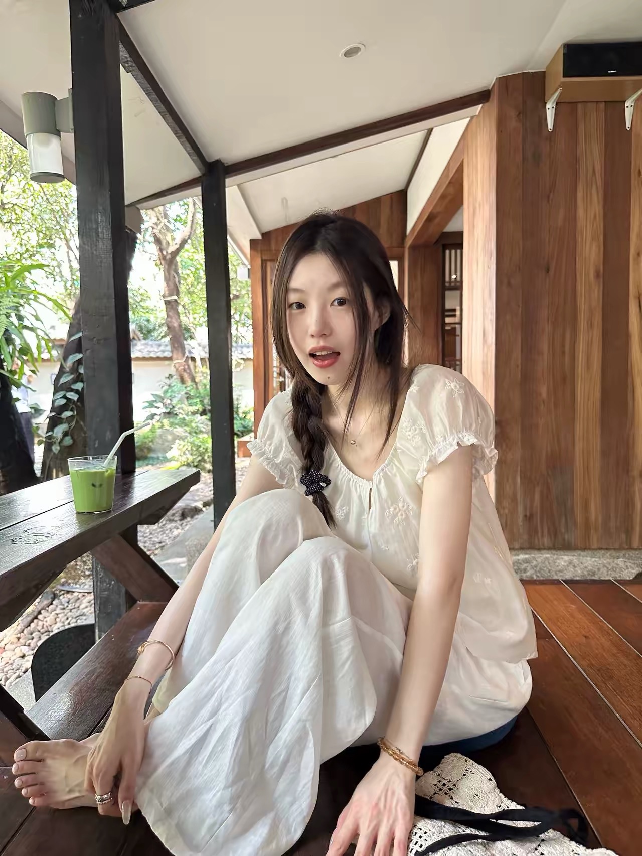 oker 챕터 쉘 정통 주간 실크 80 V넥 자카드 작은 셔츠 한 부서 반팔 셔츠 a850