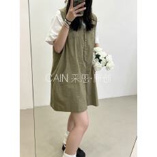 批发法式百搭无袖背心连体裤女夏天宽松显瘦减龄俏皮复古背带短裤