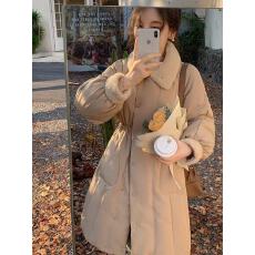 批发拼接羊羔毛羽绒棉服女小个子外套羽绒棉服