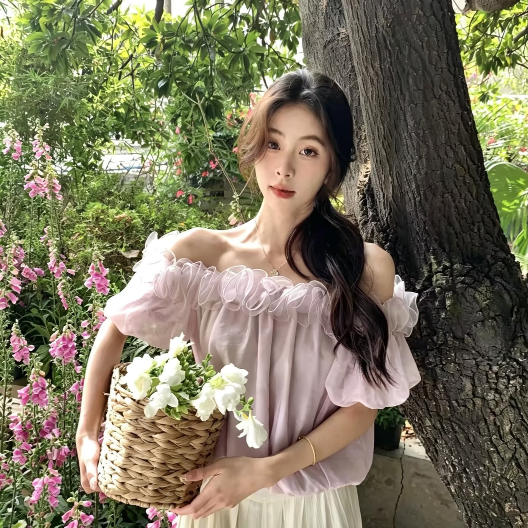 프랑스식 오프숄더 망사 패치워크 반팔 쉬폰 작은 셔츠 여성 여름 빅 사이즈 지방 mm 외국 가스 연령 감소 슬림해 보이는 맨위