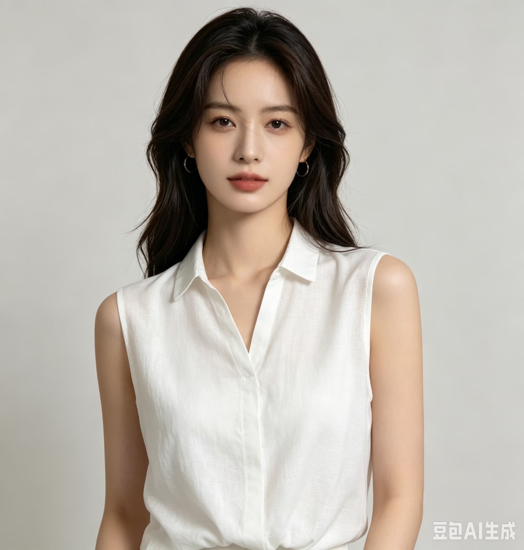 새로운 2026 여름 빛 요리 한 바람 투피스 세트 민소매 여성 셔츠 루즈핏 POLO 칼라 화이트 맨위