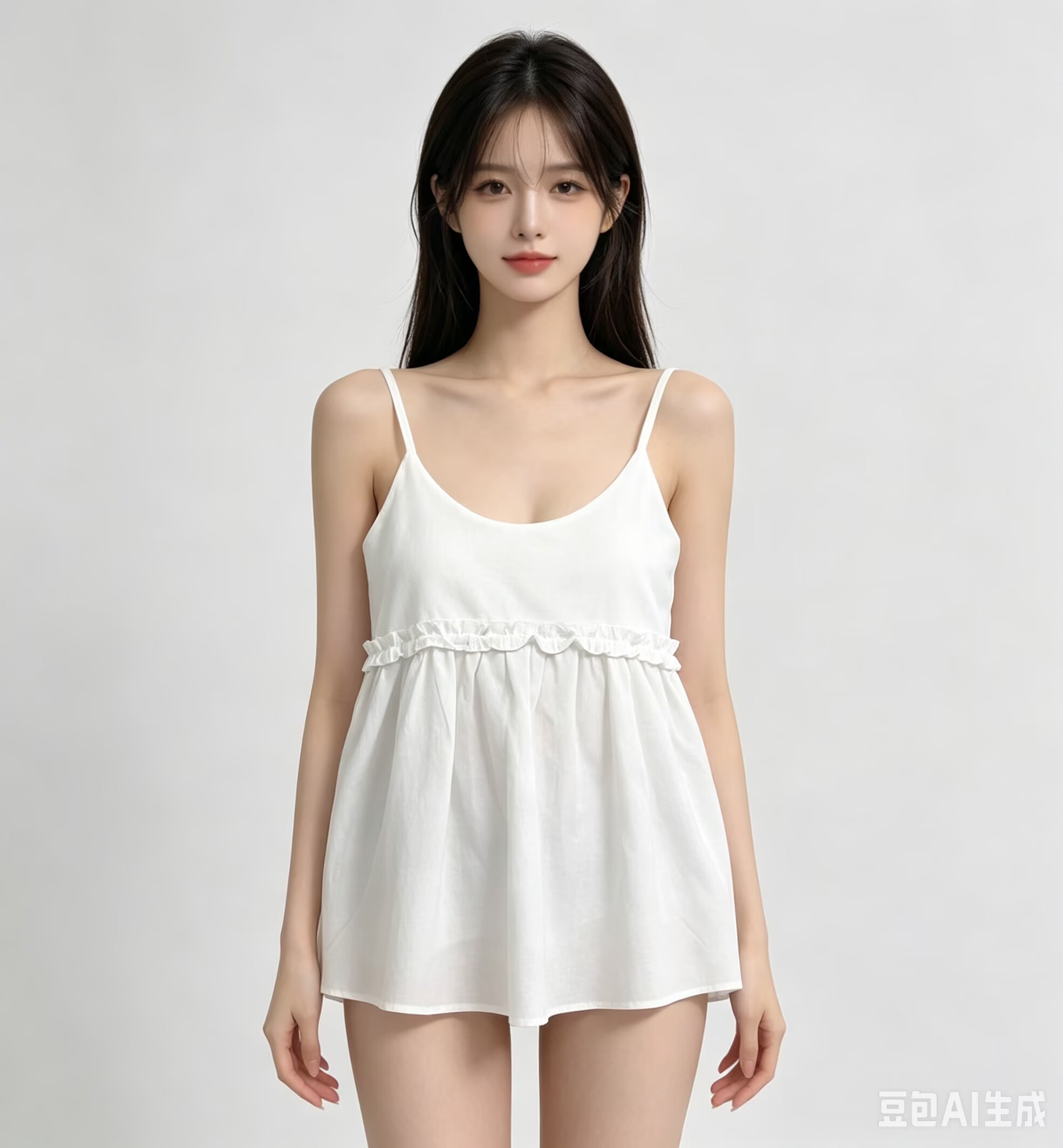 2026 한 부서 프릴 캐미솔 여름 디자인 센스 패션 연령 감소 캐주얼 다용도 맨위 트렌디
