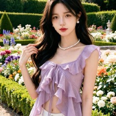 批发2026温柔风荷叶边无袖衬衣女夏季新款方领系带小衫<b class='q'>不规则</b>上衣