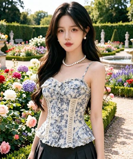 2026 아메리칸 레트로 레이스 슬립 여성 여름 디자인 센스 허리 수축 레이스 조끼 핫걸 스트랩 튜브탑