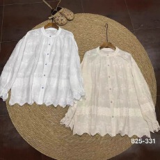 批发2026秋季新款女圆领日系棉麻<b class='q'>衬衫</b>宽松刺绣文艺风ins<b class='q'>外贸</b>森系女装