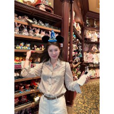 批发蝶宝嘻 是我心水很久的 透薄感条纹衬衫女春秋季长袖休闲防晒上衣