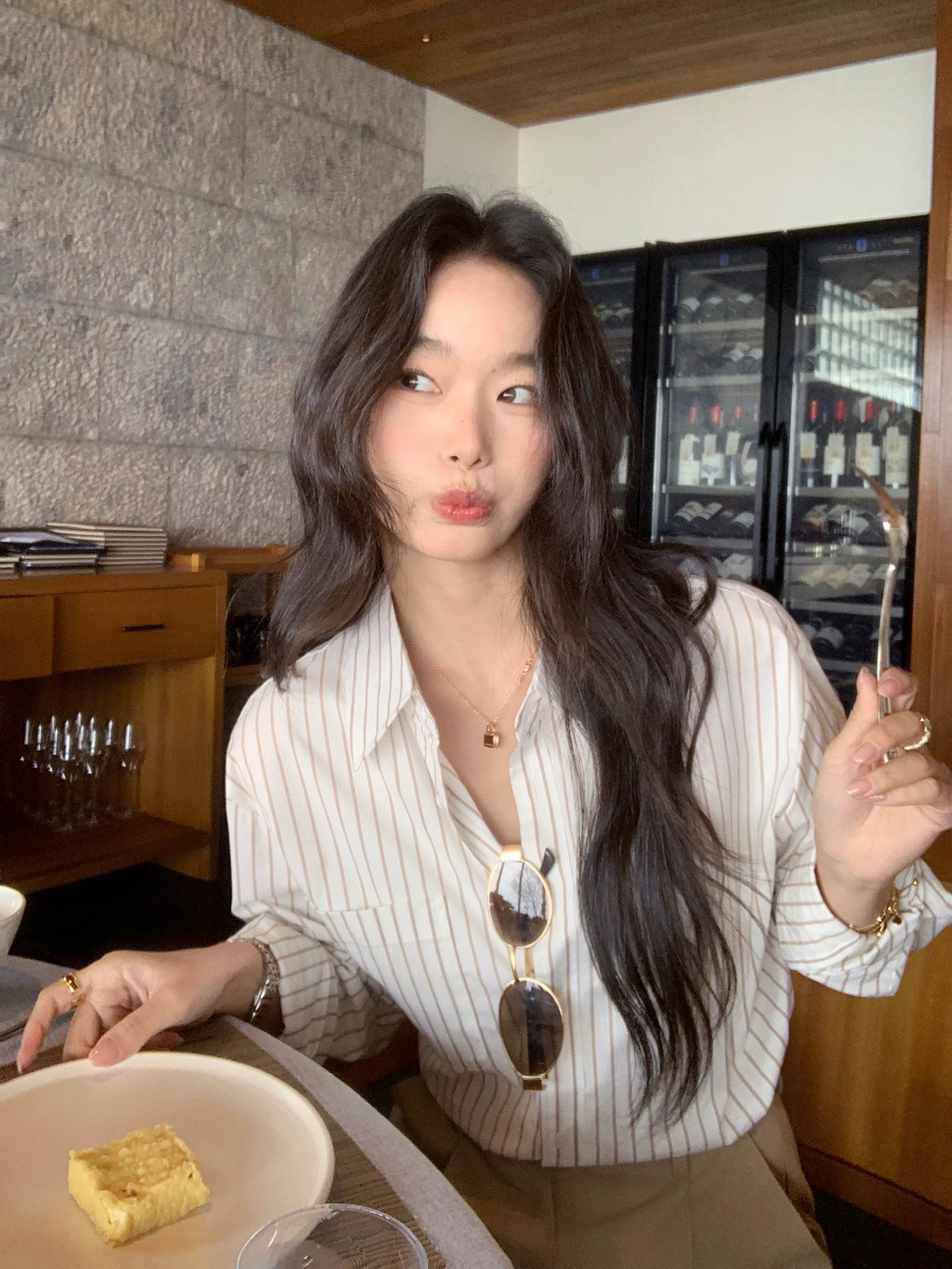 pusumede 지능 유럽 니켈 미니멀리즘 소금 부서 스트라이프 긴팔 여성 셔츠 출퇴근 셔츠 캐주얼 폴로 칼라 맨위