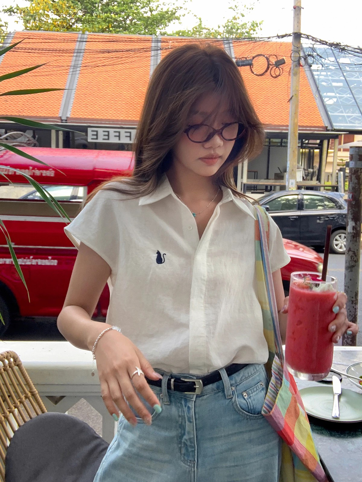 sisilyon 화이트 치자 나무 긴 여름 한국 스타일 미니멀리즘 바람 심지어 어깨 소매 여성 셔츠 작은 키 자수 주간 실크 흰 셔츠