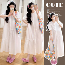 批发实拍 慵懒风气质白色<b class='q'>连衣裙</b>2026夏季新款韩版时尚宽松<b class='q'>连衣裙</b>