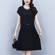 批发女装<b class='q'>连衣裙</b>2026夏季新款气质韩版显瘦时尚气质裙子中年妈妈两件套