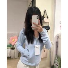 批发纯欲修身连帽开衫拉链卫衣女秋冬毛圈韩系<b class='q'>百搭</b>瑜伽服运动外套