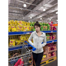 批发纯欲<b class='q'>修身</b>连帽开衫拉链卫衣女秋冬毛圈韩系百搭瑜伽服运动外套