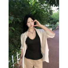 批发实价原版面料2025<b class='q'>夏季</b>防晒纯棉衬衫女条纹小清新宽松百搭外上衣