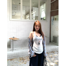 批发彩色纽扣格纹<b class='q'>衬衫</b>外套女2025春季设计感小众翻领长袖宽松<b class='q'>衬衣</b>