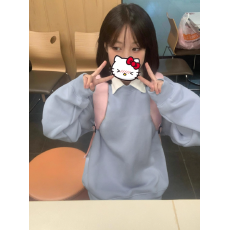 批发100%棉面华棉320g/420g纯色 2025新款秋冬圆领<b class='q'>卫衣</b>上衣长袖