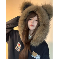 批发毛领可拆卸 纯棉华棉复合<b class='q'>卫衣</b>女