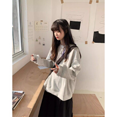 批发100%棉面华棉320g/420g纯色 2025新款秋冬圆领<b class='q'>卫衣</b>上衣长袖