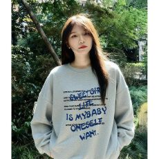 批发100%棉面华棉320g/420g印花 2026秋冬宽松圆领<b class='q'>卫衣</b>上衣长袖