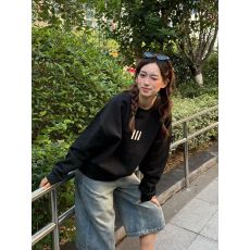 批发100%棉面华棉320g/420g印花 2026秋冬宽松圆领<b class='q'>卫衣</b>上衣长袖