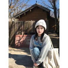 批发100%棉面华棉320g/420g印花 2026秋冬宽松圆领<b class='q'>卫衣</b>上衣长袖