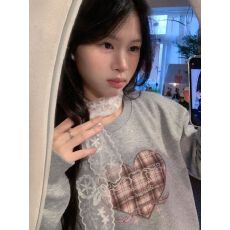 批发100%棉面华棉320g/420g印花 2026秋冬宽松圆领<b class='q'>卫衣</b>上衣长袖