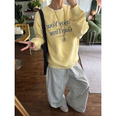 批发100%棉面华棉320g/420g印花 2026秋冬宽松圆领<b class='q'>卫衣</b>上衣长袖