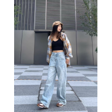 批发日系绿色格纹<b class='q'>衬衫</b>外穿女2026新款港味chic宽松休闲情侣款<b class='q'>衬衣</b>