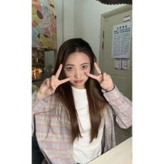 批发韩系甜美风粉色格子衬衫女宽松<b class='q'>休闲</b>衬衣长袖上衣内搭外穿开衫外套