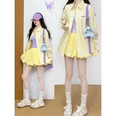 批发原版面料刺绣条纹衬衫女叠穿遮肉宽松百搭衬衣外搭防晒<b class='q'>开衫</b>ins潮