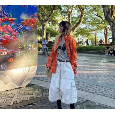 批发美式复古格纹设计感防晒长袖衬衫夏季新款气质修身显瘦宽松上衣女