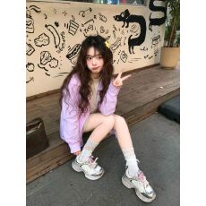 批发原版面料刺绣条纹衬衫女叠穿遮肉宽松百搭衬衣外搭防晒开衫ins潮