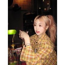 批发港味复古chic黄色格子衬衫女内搭叠穿宽松<b class='q'>休闲</b>百搭中长款衬衣外穿