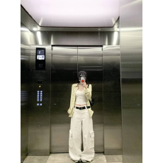 批发原版面料美式格子衬衫女外套春季宽松<b class='q'>长袖</b>翻领黄色外搭衬衣上衣