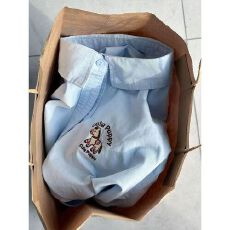 批发小马卡通刺绣纯棉<b class='q'>衬衫</b>女2026春季新款慵懒风宽松长袖翻领上衣